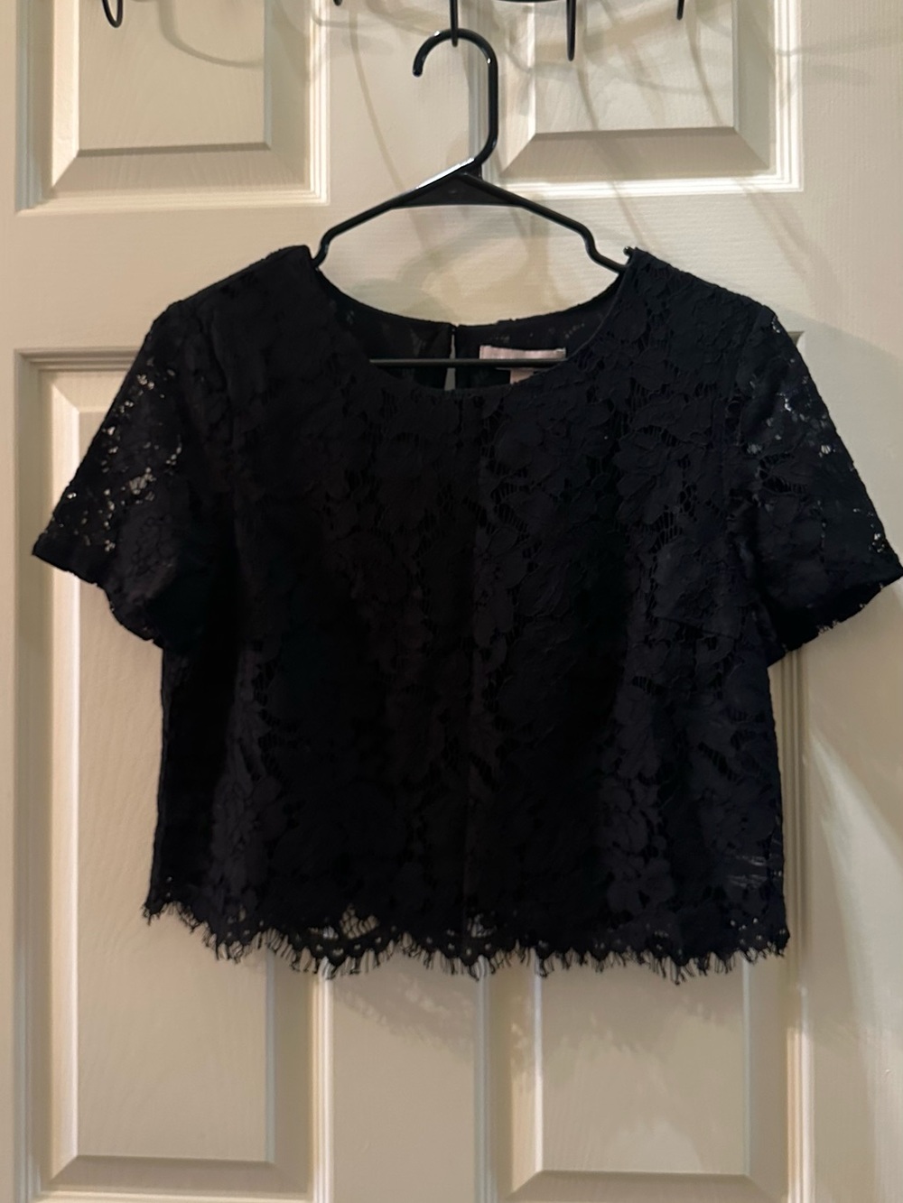 Banana Republic Black Lace Crop Top